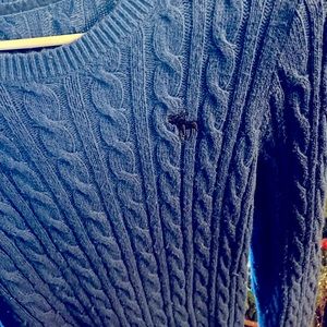 Abercrombie & Fitch Royal Blue Knit Sweater Y2K Vintage Medium